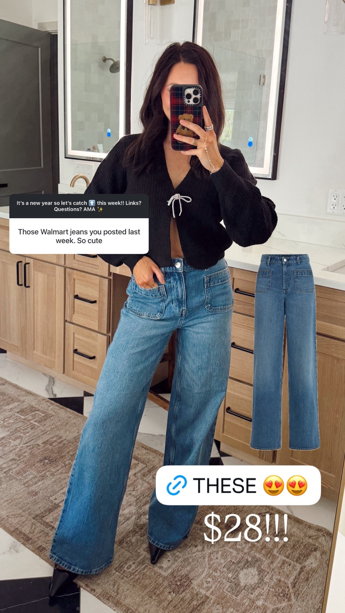 $28 Walmart jeans are soooo good! Wearing a size 0! 

#LTKPetite #LTKgrwm #LTKdayinmylife