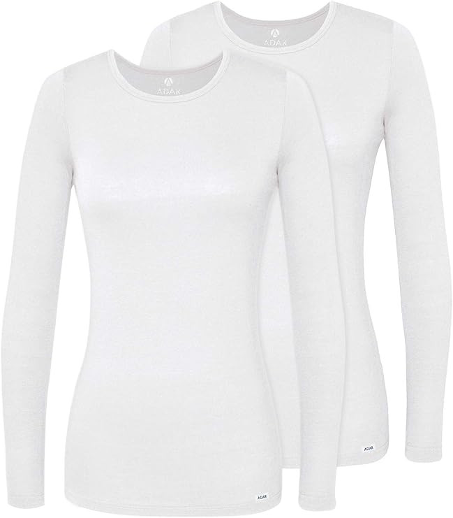 Adar Uniforms, Underscrubs for Women 2 Pack - Long Sleeve Underscrub Comfort Tee - 2902 - White -... | Amazon (US)