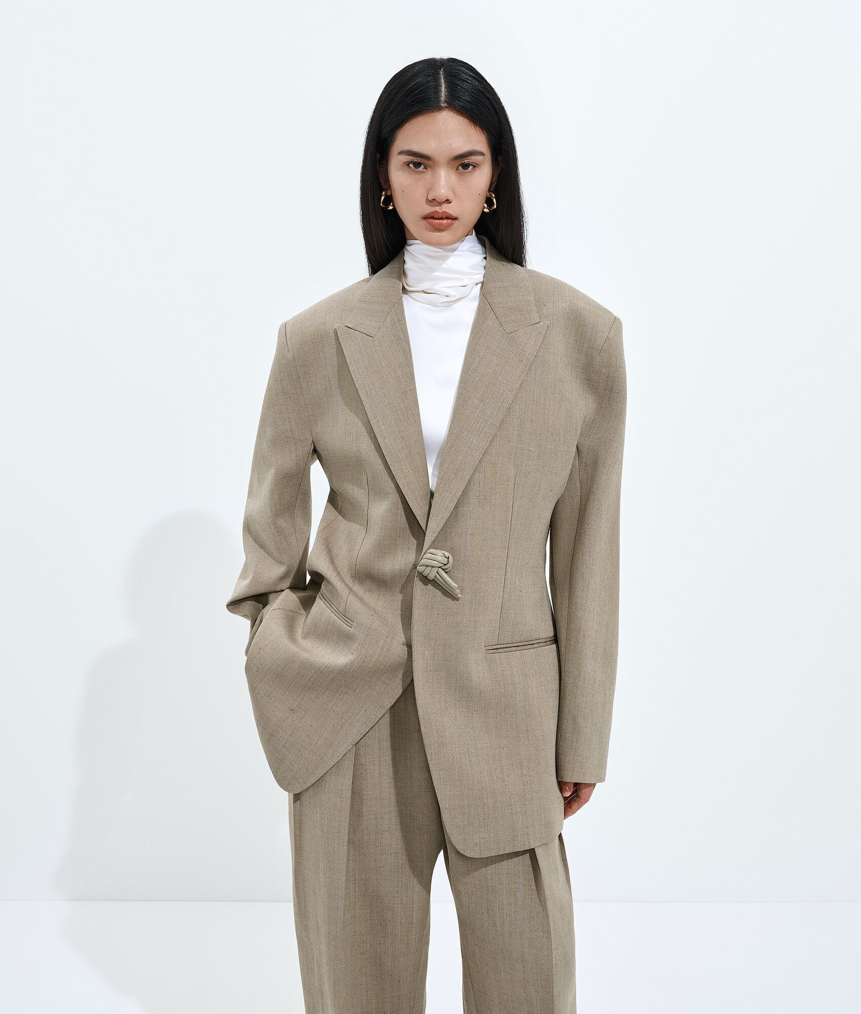 Wool And Linen Melange Jacket | Bottega Veneta