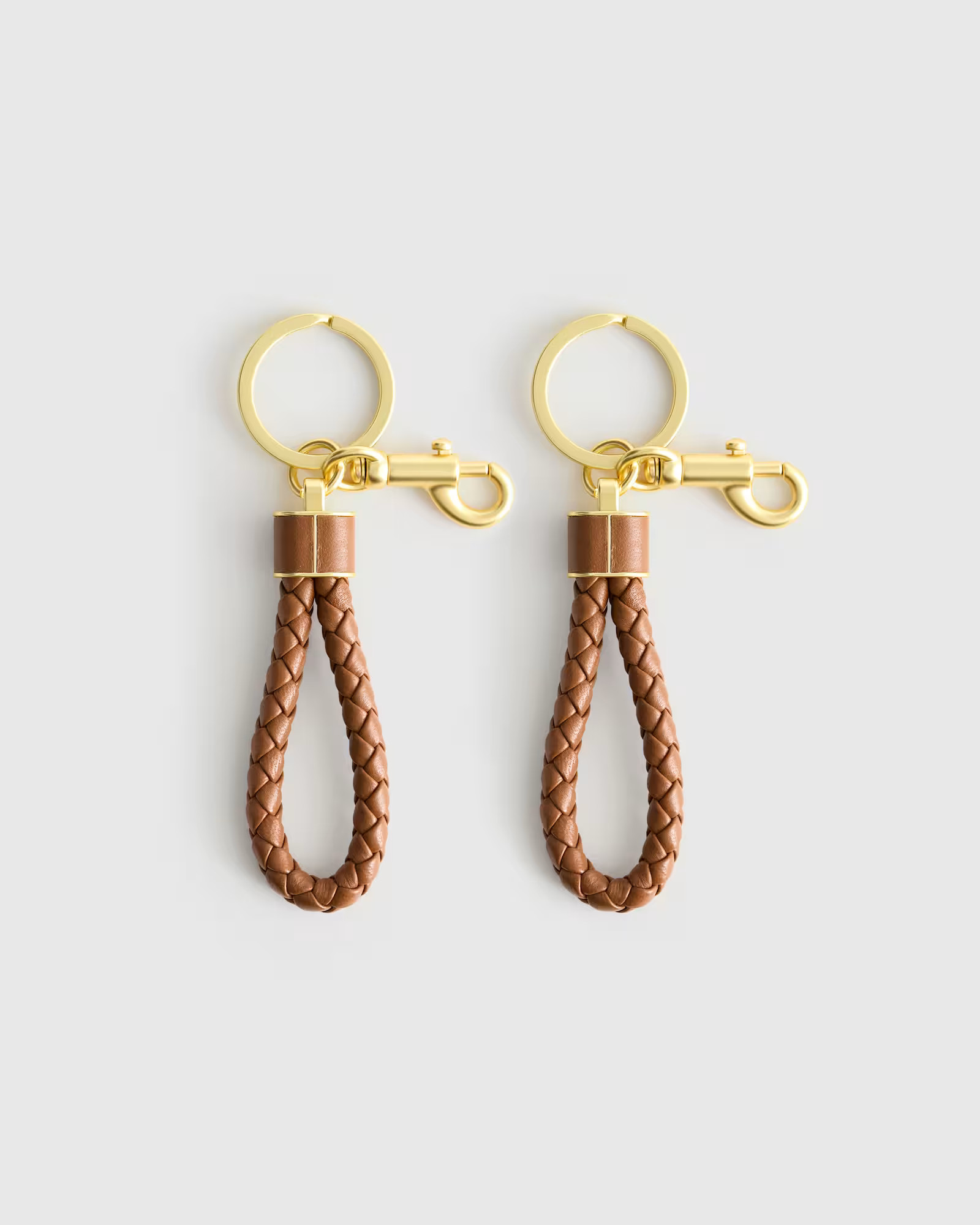 Italian Leather Braided Key Ring (2-Pack) | Quince