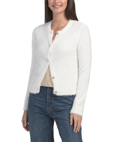 Fuzzy Cardigan, Nylon | TJ Maxx