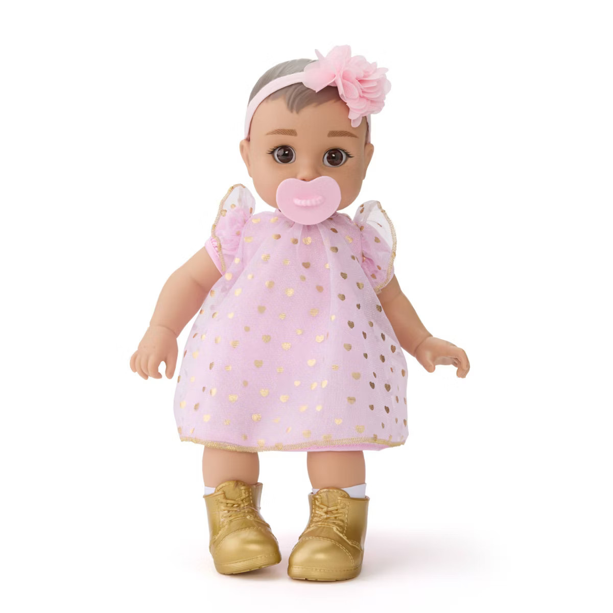 FAO Schwarz 14" Cuddle Baby Doll - Brown Hair | Target