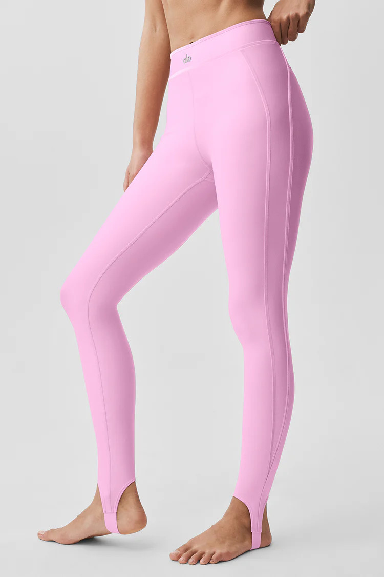 Airlift High-Waist Love Language Stirrup Legging - Candy Heart Pink | Alo Yoga (US)