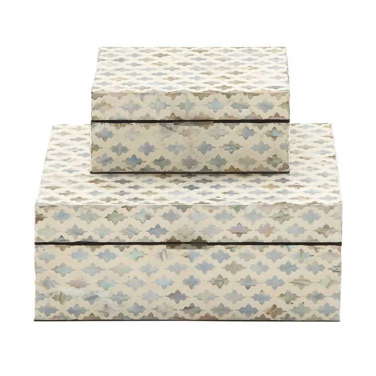 Marea 2 Piece Mother of Pearl Inlay Decorative Box Set | Wayfair North America