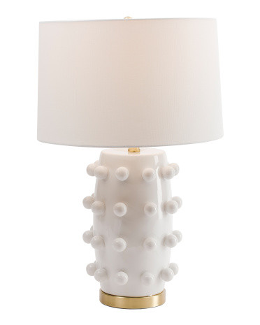 26in Dot Textured Ceramic Table Lamp | TJ Maxx
