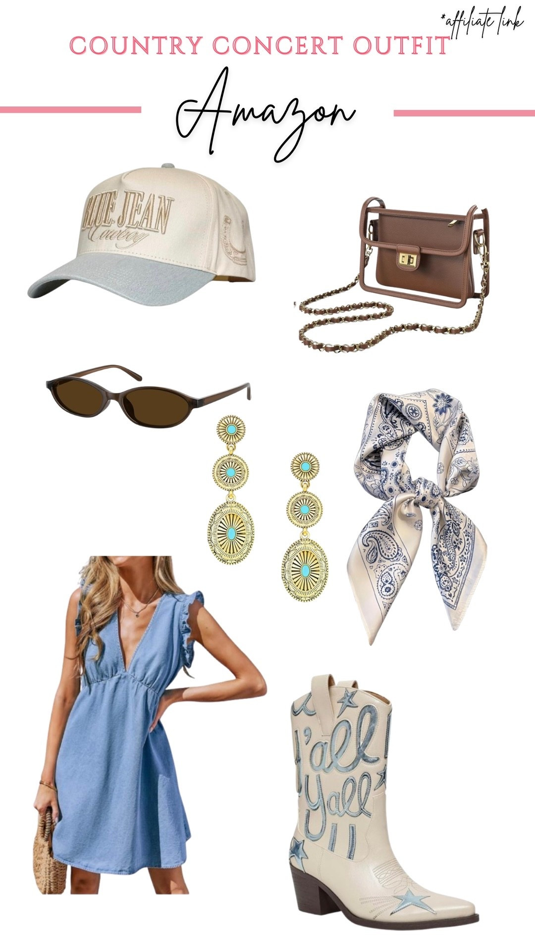 Country concert outfit inspo from amazon