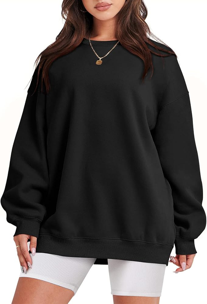ANRABESS Oversized Sweatshirt for Women Fleece Long Sleeve Crewneck Casual Pullover Top Fall 2023... | Amazon (US)