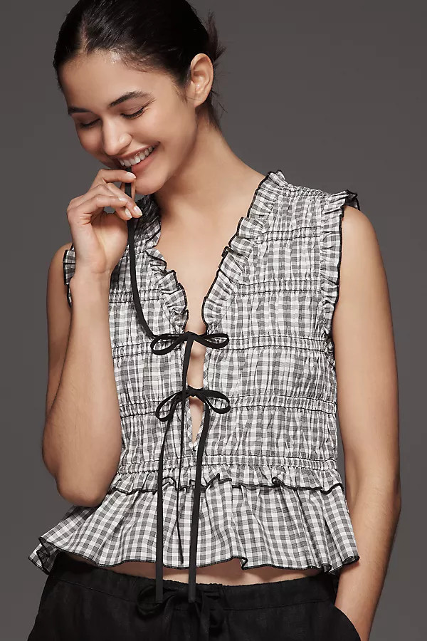 Martine Gathered Tank Top | Anthropologie (US)