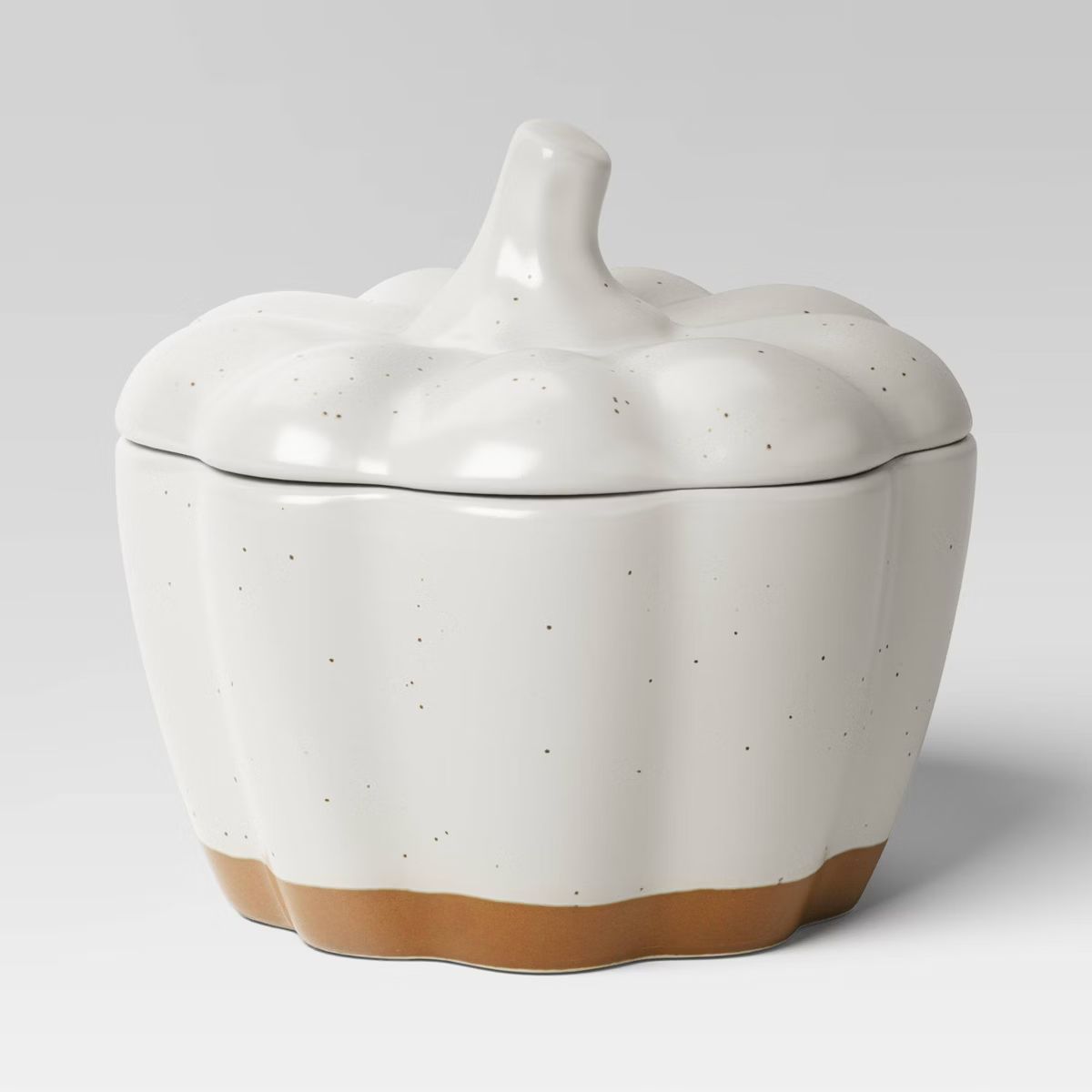 840ml Pumpkin Stoneware Serving Bowl with Lid cream - Threshold™ | Target