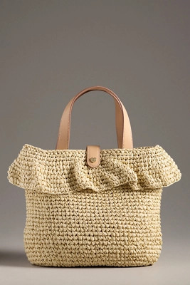 Stoney Clover Lane Raffia Ruffle Tote | Anthropologie (US)