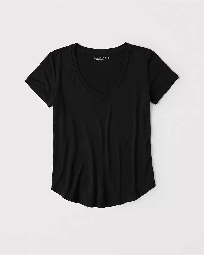 Drapey V-Neck Tee | Abercrombie & Fitch (US)