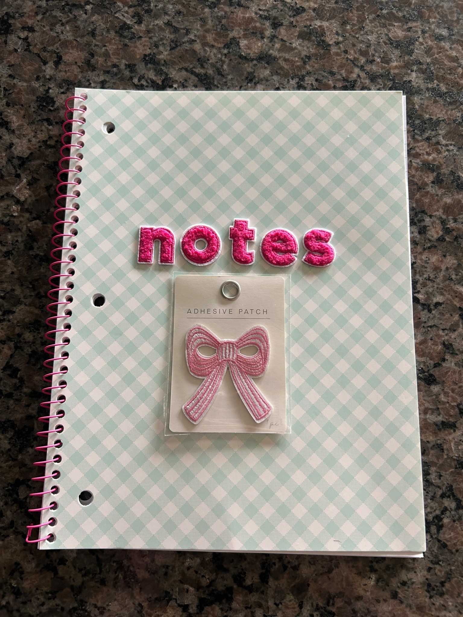 Aesthetic notebook, preppy notebook, school supplies, office supplies, bow patch, pink school supplies, middle school, high school, notes, office, note pad, pouch patches 

#LTKWorkwear #LTKFindsUnder50 #LTKKids
