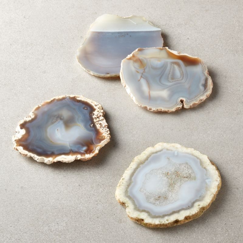 Grey Agate Coasters Set of 4 + Reviews | CB2 | CB2