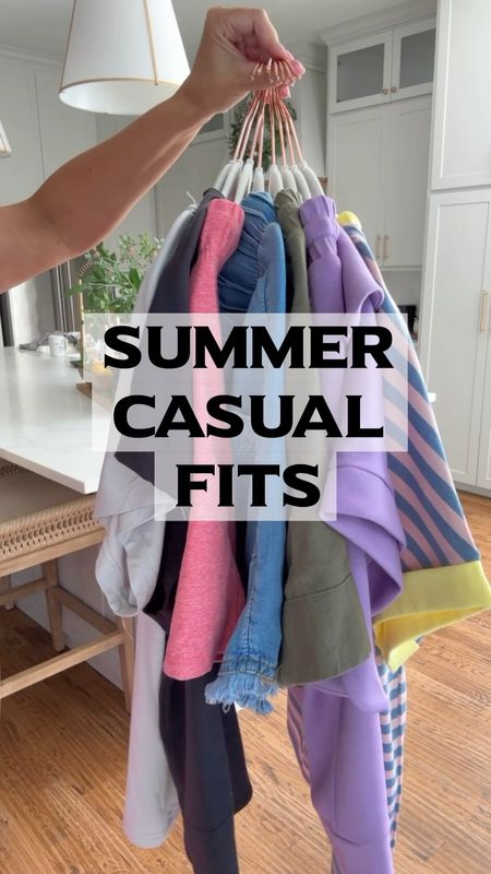 Casual summer fits:
1- Super soft short set that comes in lots of color options! Wearing a medium.
2- Top is lightweight and comfy! Wearing a long line sports bra with built in padding. Shorts are SO soft and just $7. Wearing a medium. 
3- Striped tee is just $15 and comes in lots of color options! Wearing a medium. Shorts are comfortable and just $13. Wearing a medium. 
4- This tee comes in black and white and has a super cute cutout. Just $10. I have been wearing both colors on repeat! 