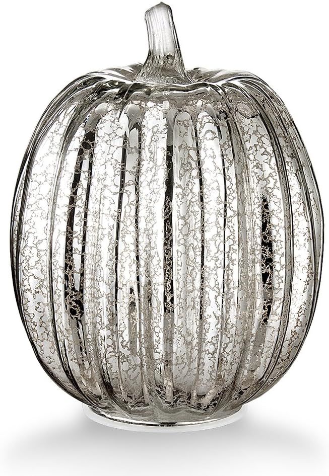 Mercury Glass Home Decor Accents, XY Decor 7.7" Battery Operated LED Pumpkin Lights with Timer fo... | Amazon (US)