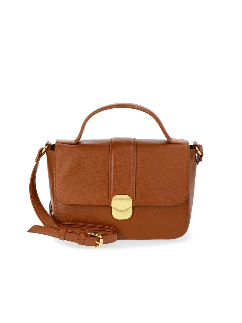 Time and Tru Women's Vida Crossbody, Brown Oak | Walmart (US)