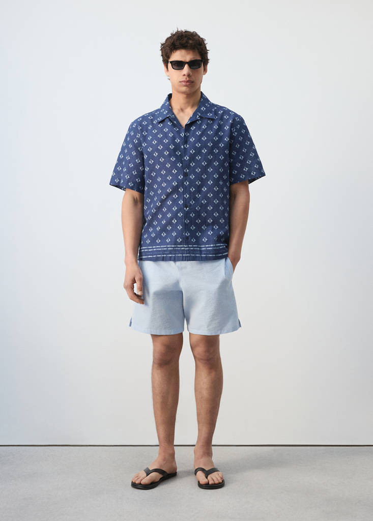 Regular-fit 100% cotton shirt indigo blue - Man - M - MANGO MAN | Mango (US/MX/AU)