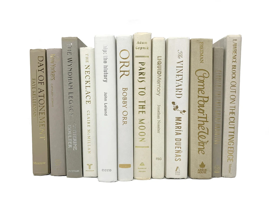 Neutral Books for Home Decor Decorative Books for Farmhouse - Etsy | Etsy (US)
