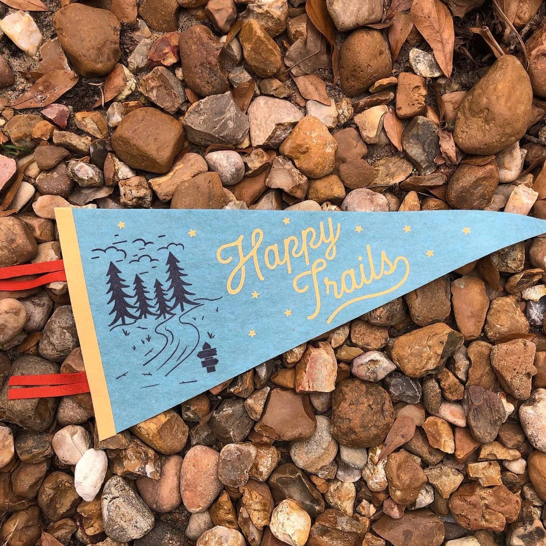 Happy trails pennant | Etsy (US)