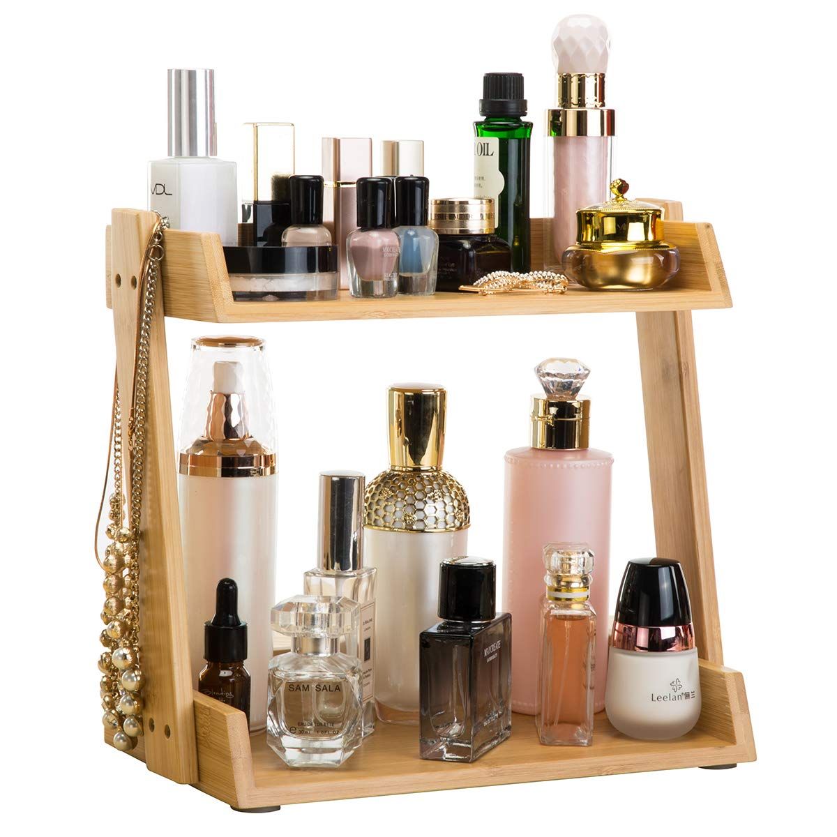 GOBAM Bathroom Makeup Countertop Organizer Cosmetics Perfume Organizer Stand Shelf, Assemble Easi... | Amazon (US)