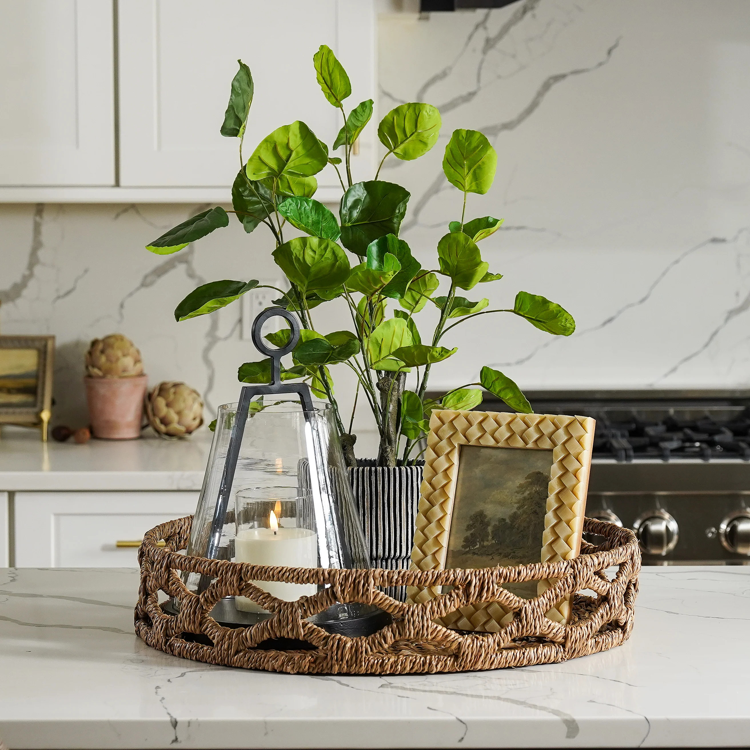 Hand-Woven Seagrass Tray | MJHome