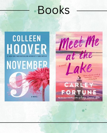If you love books then check out these trending books at Target.

Books, book, fiction books, booktok, book lover, novel, gift idea, gift guide, November 9, Colleen Hoover, meet me at the lake, Carley fortune

#books 

#LTKfindsunder50 #LTKU #LTKhome