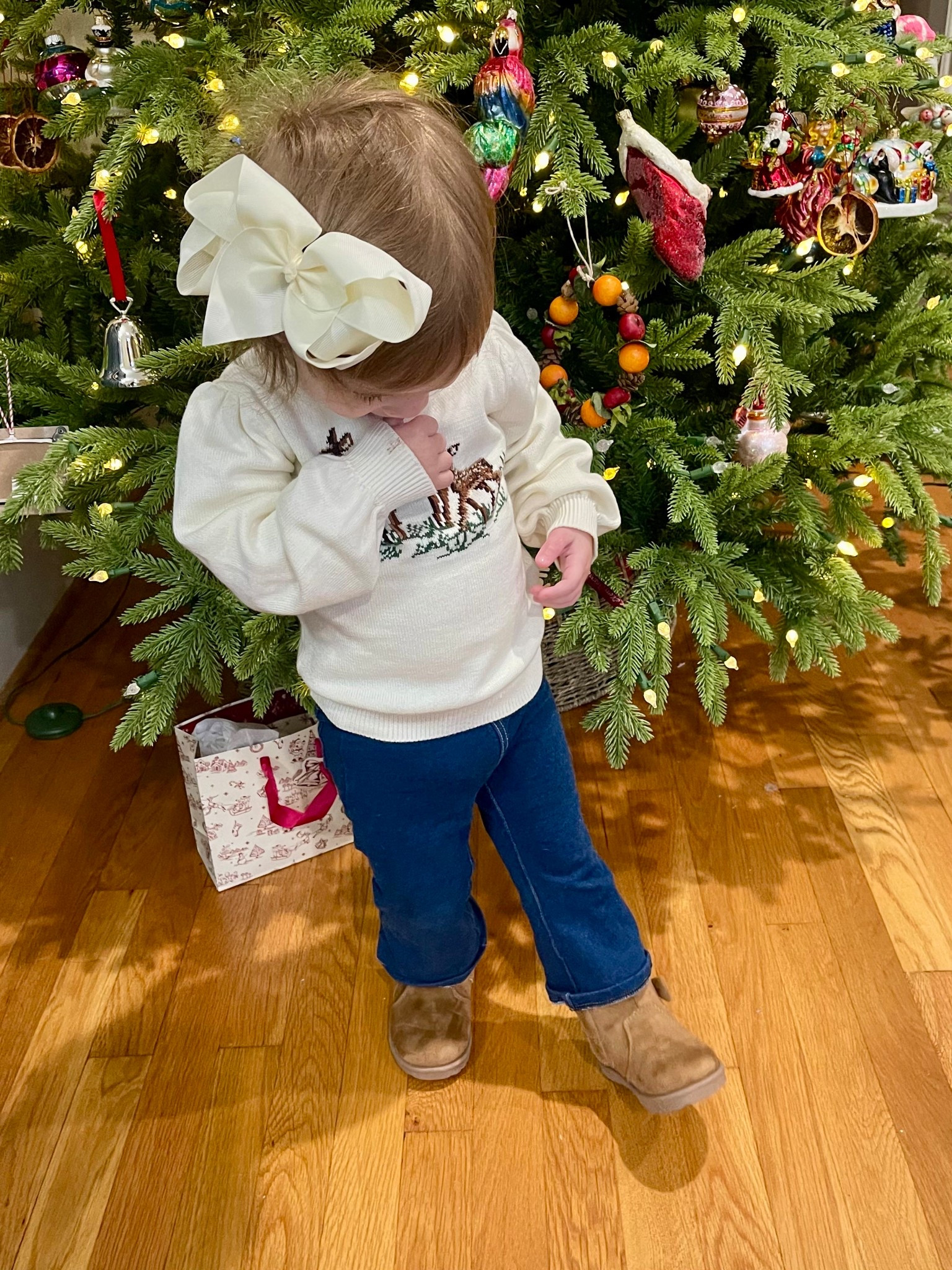 Proud of her new boots

Caroline’s Holiday Sweater Outfit 🎄 Up to 70% Off


Caroline in the cutest cozy Christmas outfit today and everything is on major sale — up to 70% off 🎁✨ Her Janie & Jack Deer Friends Sweater is the sweetest little winter scene, and it pairs perfectly with these $8 Cat & Jack flare jeggings from Target. I added her big bow option too (we have this set and LOVE it!).

Such an easy, comfy holiday look for tree decorating, preschool parties, Santa visits, and all the December photos. So many Janie & Jack pieces are marked down right now — great time to grab matching siblings looks or stock up for winter.

holiday kids outfit • toddler Christmas style • girls sweaters • winter outfits for kids • Janie & Jack sale • Target toddler jeans • Christmas photos • classic children’s clothing • up to 70% off • toddler girl holiday outfit 🎄✨

#LTKKids #LTKBaby #LTKCyberWeek

#LTKBaby #LTKCyberWeek #LTKKids