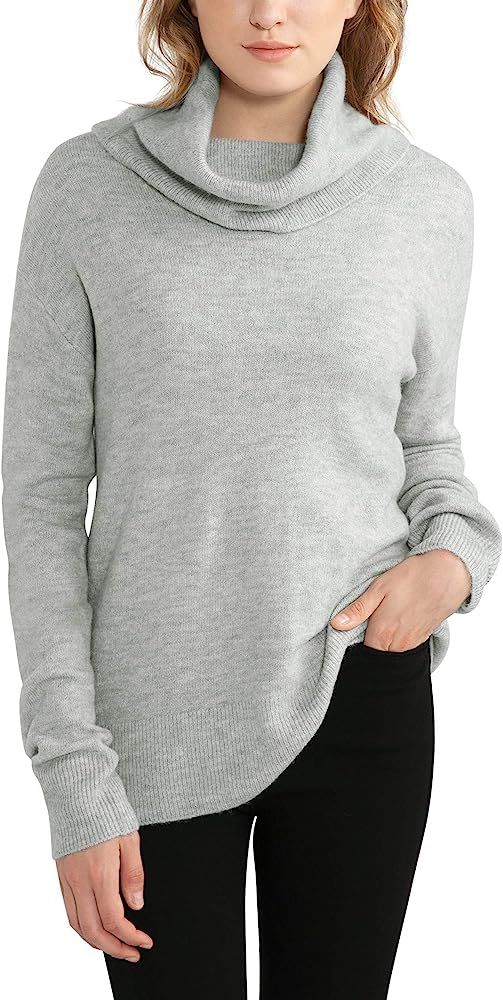 Woolen Bloom Women's Cowl Neck Sweaters Long Sleeve Loose Fitting Knit Pullover Ribbed Cozy Soft ... | Amazon (US)