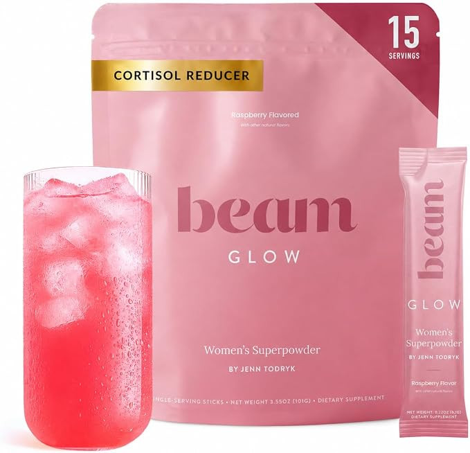 BEAM Glow Hormone Support & Cortisol Supplement for Women - Daily Vitamins for Women with Ashwaga... | Amazon (US)