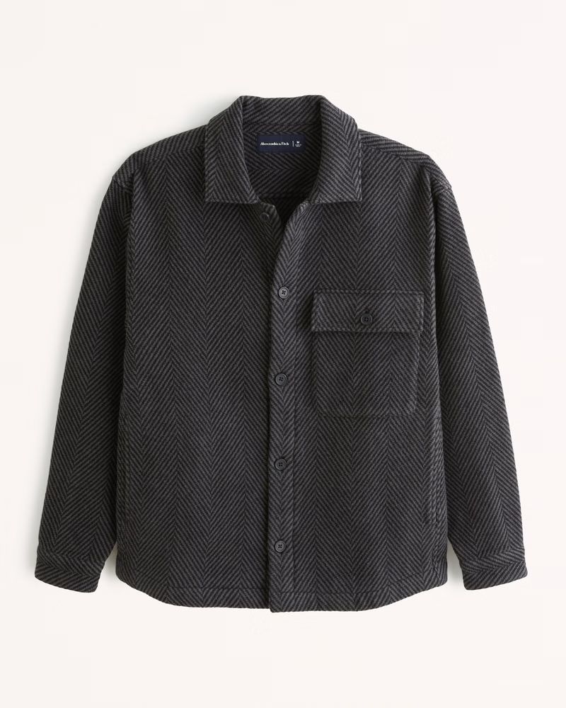 Abercrombie & Fitch Men's Heavyweight Flannel in Black Pattern - Size S | Abercrombie & Fitch (US)