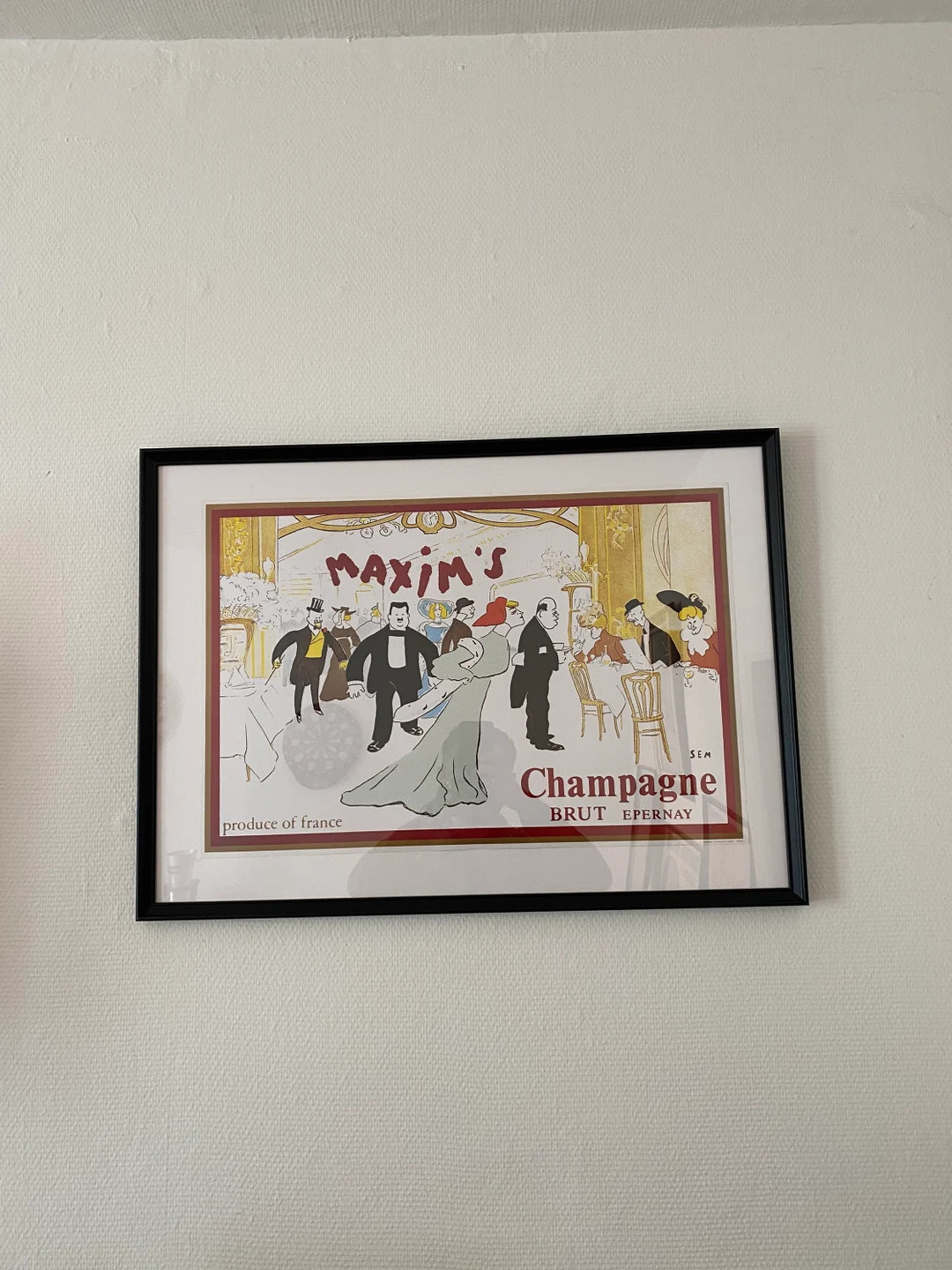 RARE Framed poster Champagne Maxim’s de Paris designed by SEM (Georges GOURSAT) | Etsy (US)