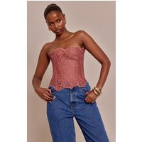 Rose Textured Sheer Floral Lace Corset | PrettyLittleThing US