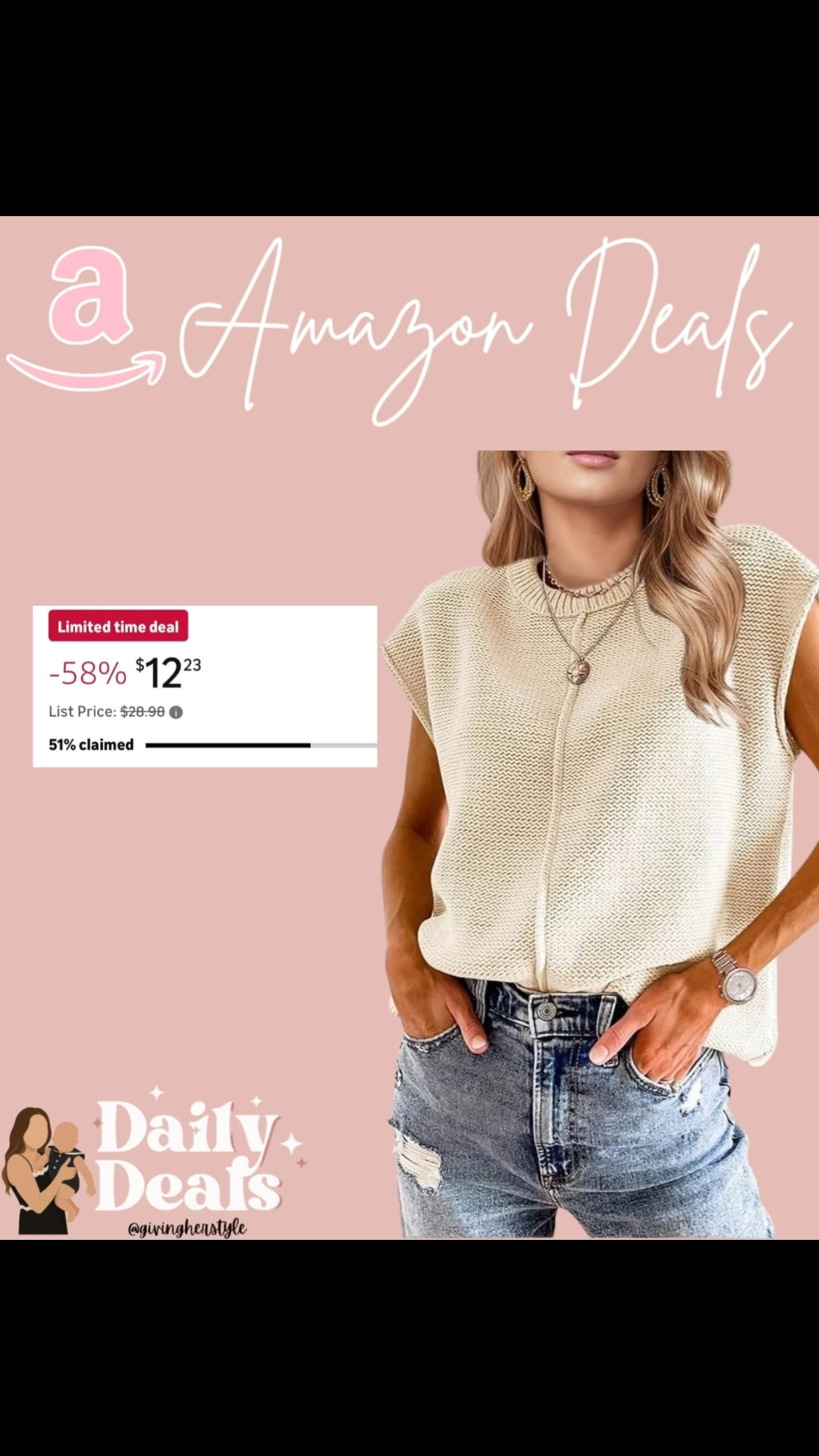 Amazon deal of the day 
Amazon deals, amazon sale, amazon lightening deals, daily deals, Amazon fashion deals, spring fashion, resort wear 

#LTKSaleAlert #LTKTravel #LTKWorkwear