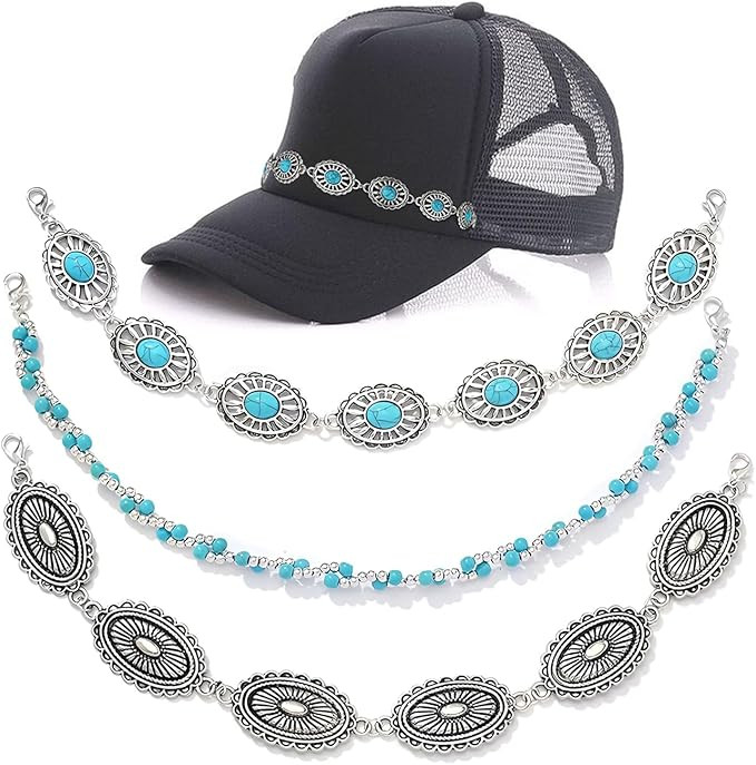 3 Pack Trucker Hat Chains, Hat Chains for Women Trucker Hat, Trucker Hat Accessories Charms and C... | Amazon (US)