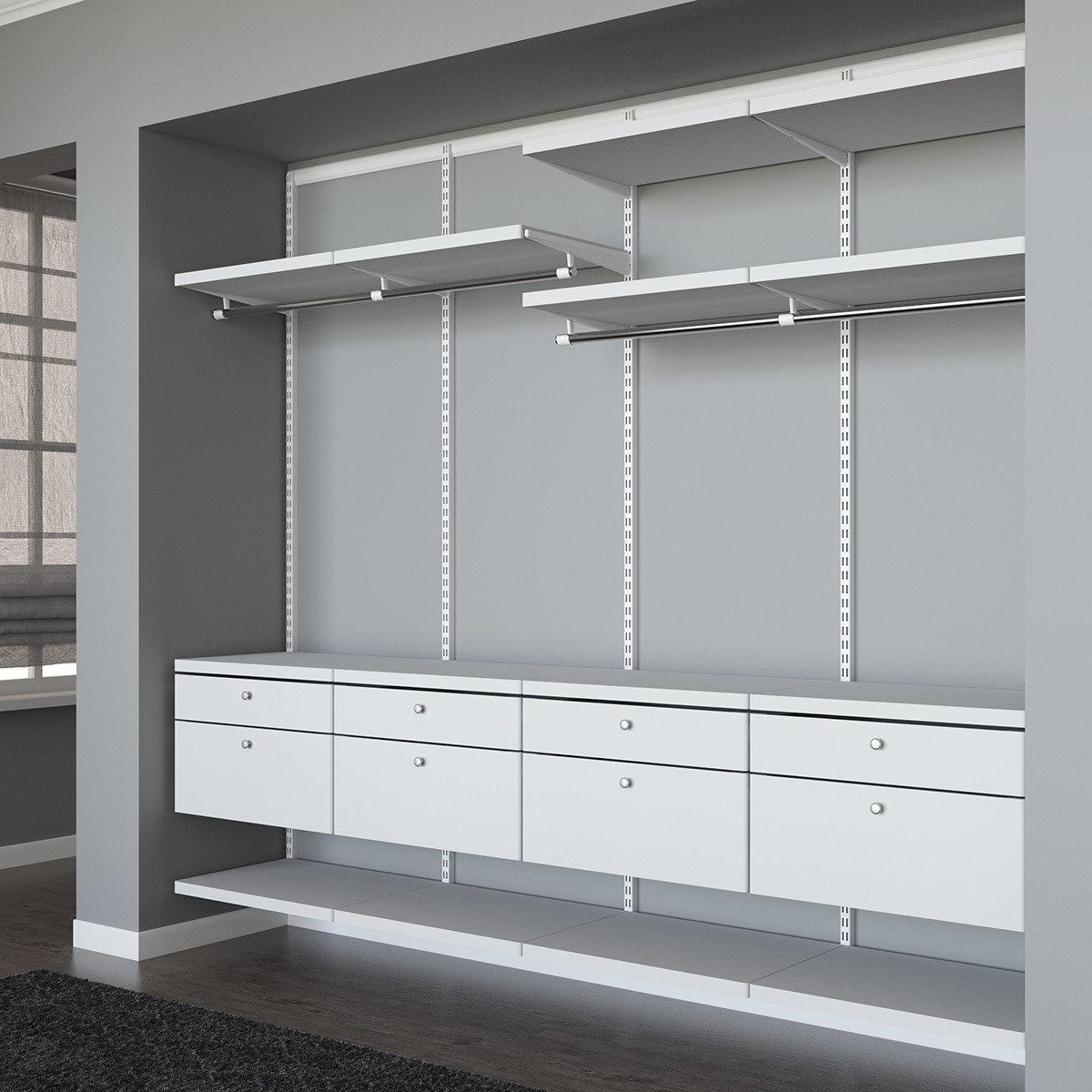 Elfa Décor 8' Men's Reach-In Closet | The Container Store