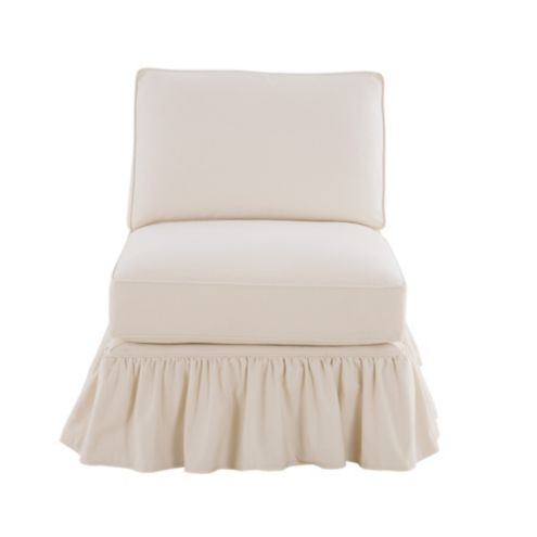 Willoughby Slipper Chair with Ruffle Skirt | Ballard Designs, Inc.