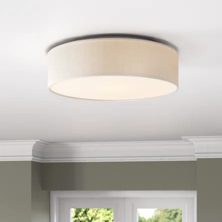 Armande Single Light Fabric LED Flush Mount | Wayfair North America