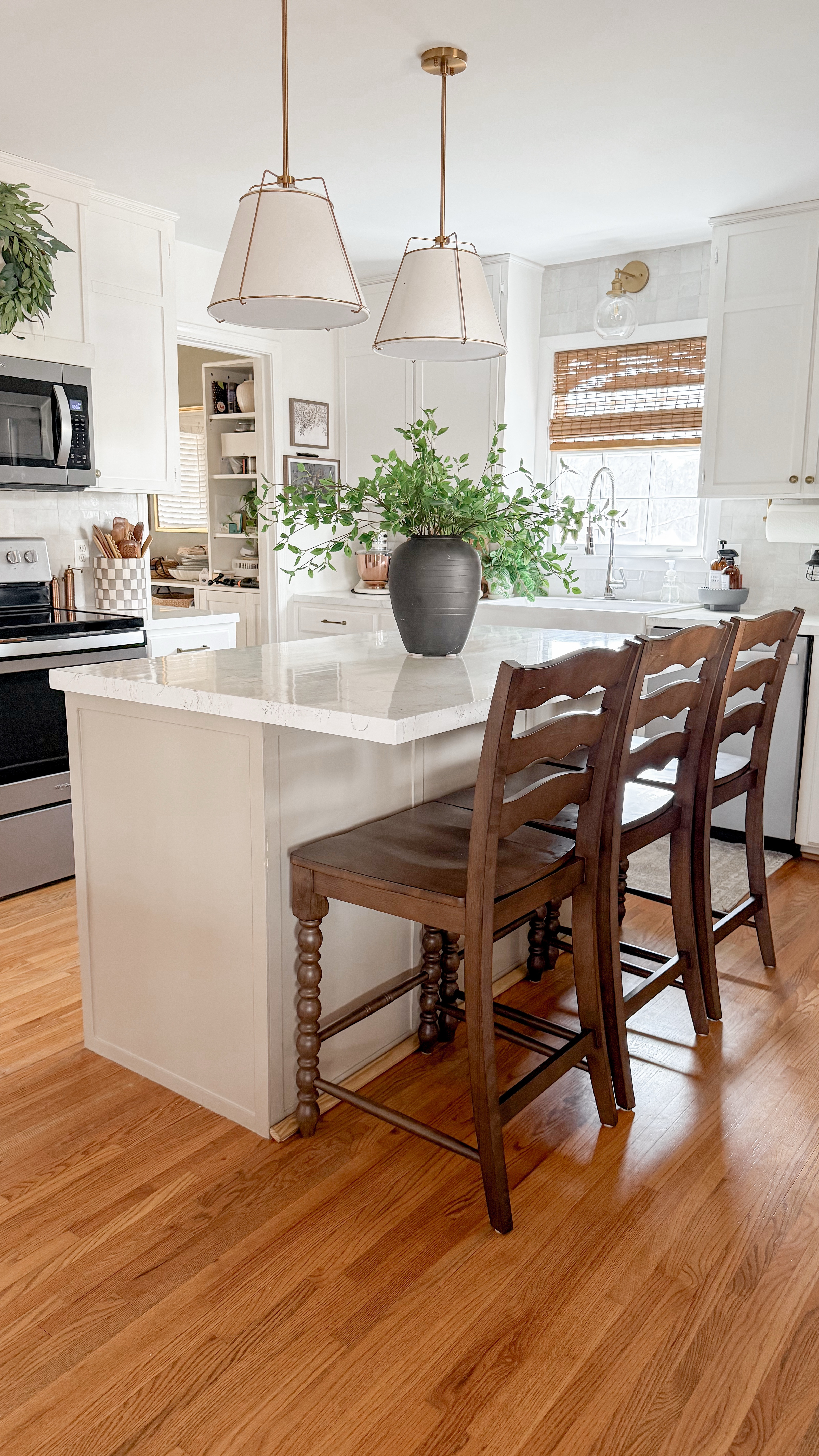 My island barstools  just leveled up 🔥

I have been on the hunt for some barstools that would compliment my kitchen dining chairs. I saw these and immediately loved them! 

Solid wood & very sturdy 
Easy to clean (perfect if you have kiddos)
Beautiful rich wood tone 
Spindle front leg detail
Back curve details 
Set of 2 

#makehomeyours 
#kitchenisland 
#barstools 
#moderncottage
#cottagekitchen 
#cottagedecor 


#LTKStyleTip #LTKFamily #LTKHome