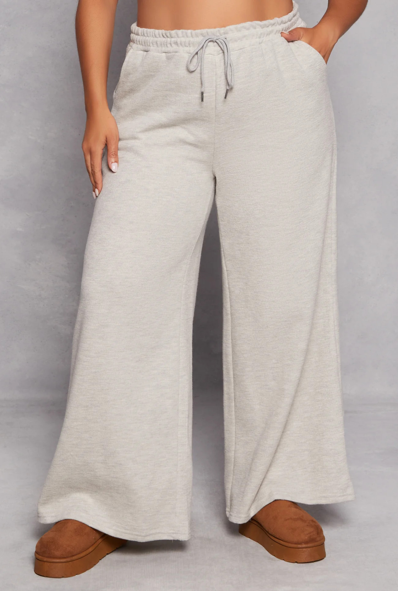 Plus Size Wide Leg Sweatpants | Rainbow Shops