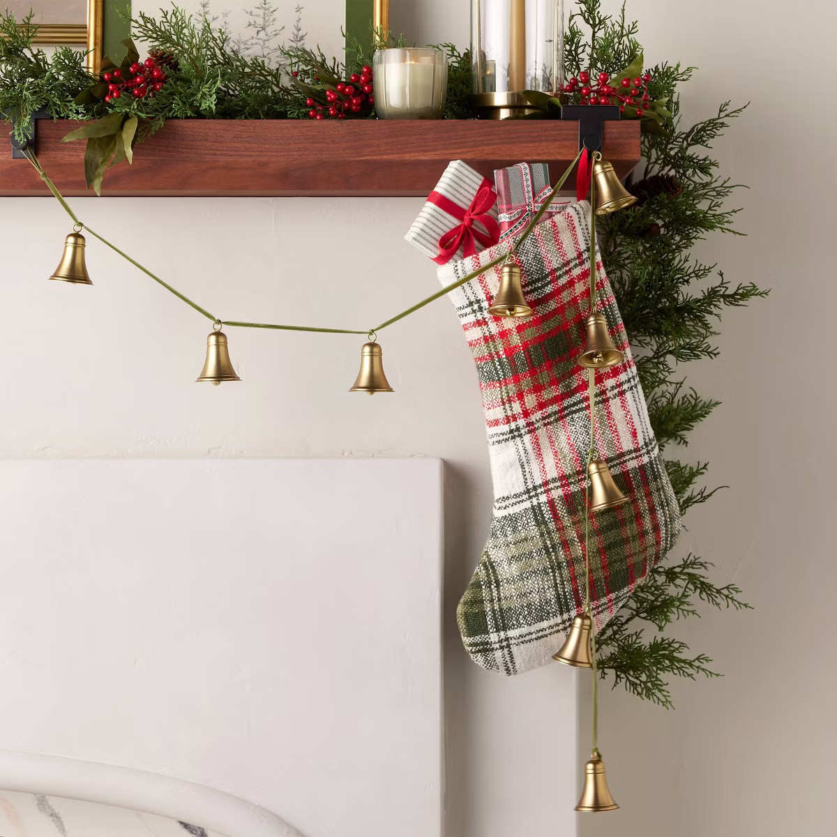5' Decorative Brass Bell Christmas Garland Antique Finish - Hearth & Hand™ with Magnolia | Target