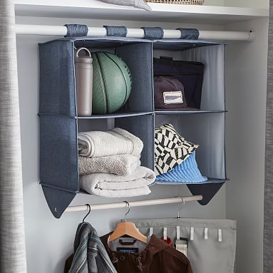 RPET Double Bar Hanging Closet Organizer | Pottery Barn Teen