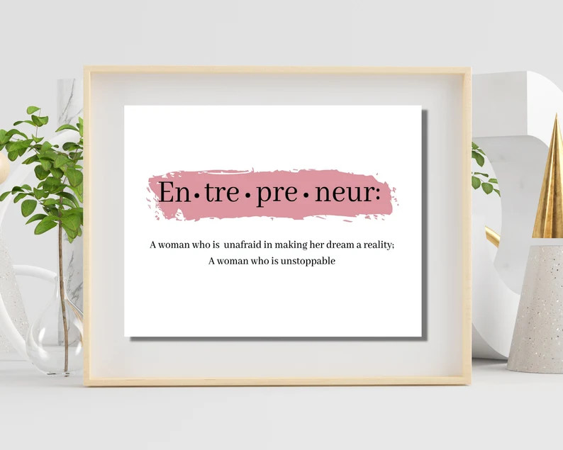 Entrepreneur Boss Lady Entrepreneur Gift Entrepreneur Art | Etsy | Etsy (US)