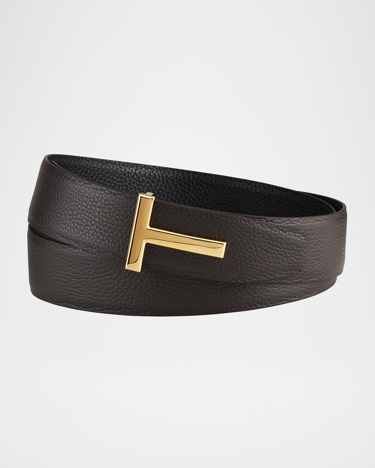 Men & apos;s Signature T Leather Belt | Neiman Marcus