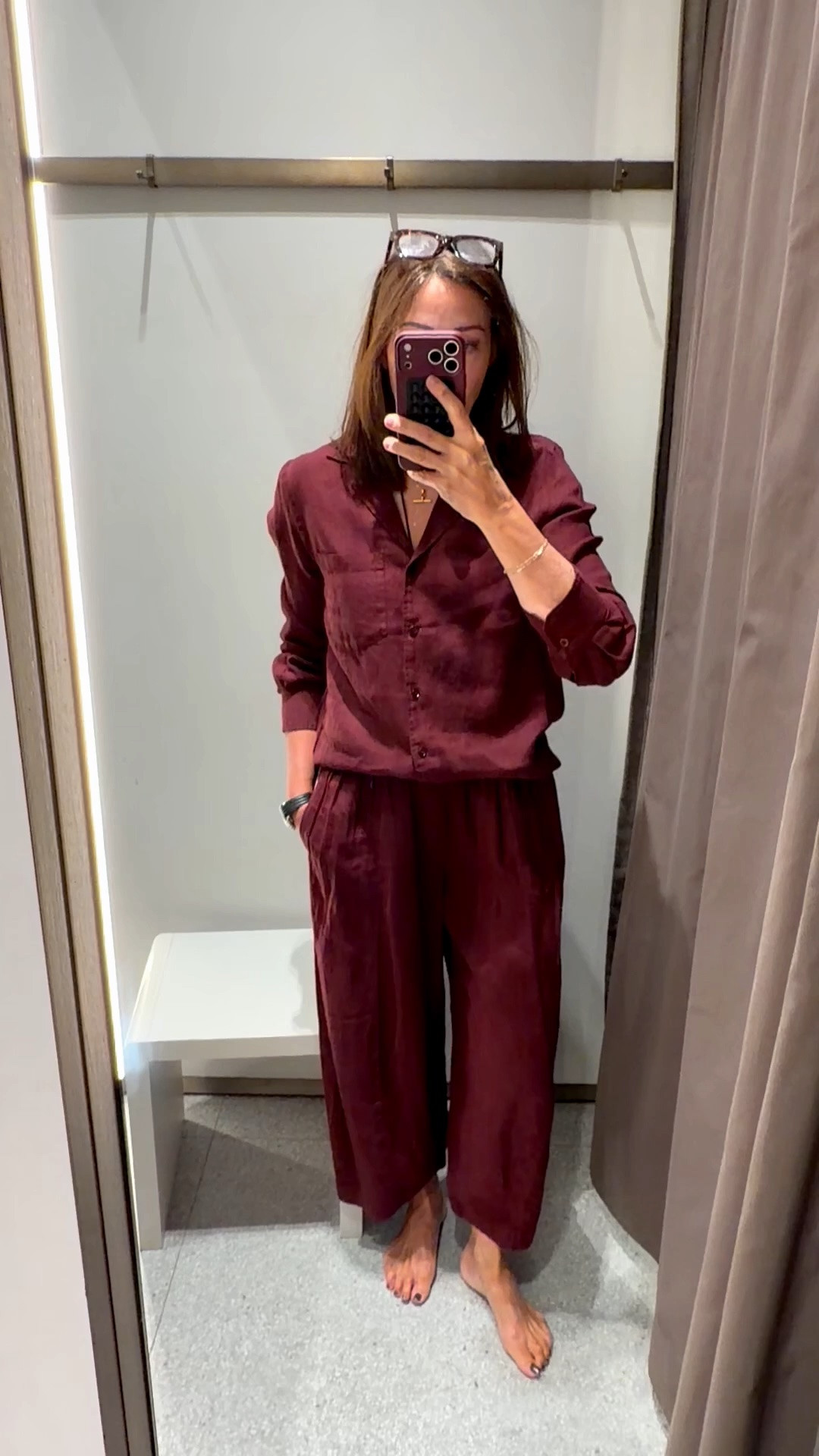 Everyone’s favourite co ord is now available in this gorgeous wine colour x
I wear a M

#LTKuk #LTKstyletip #LTKover50style