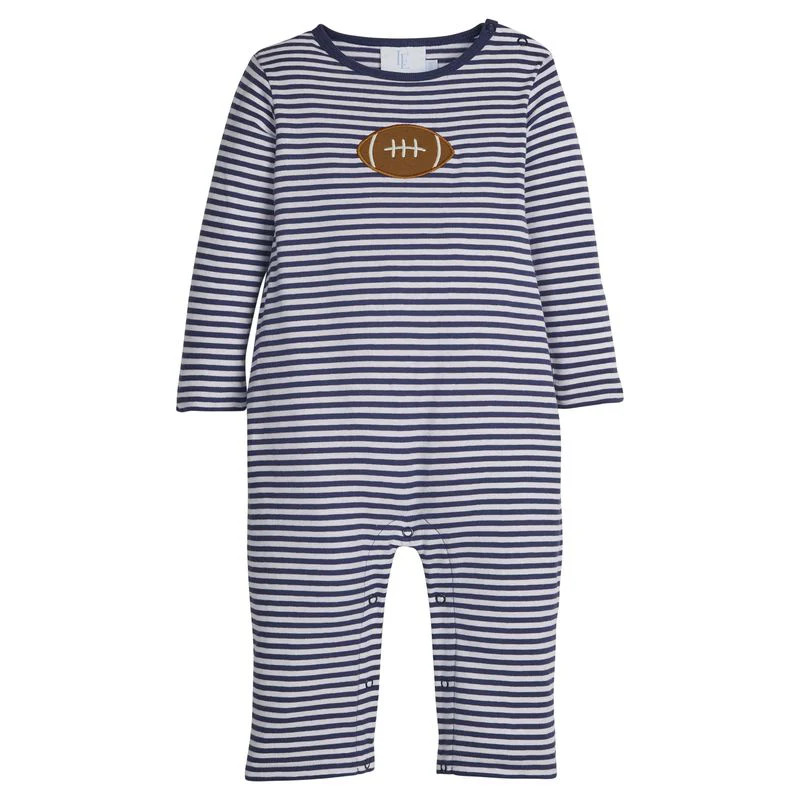 Little English Applique Romper- Firecracker | JoJo Mommy