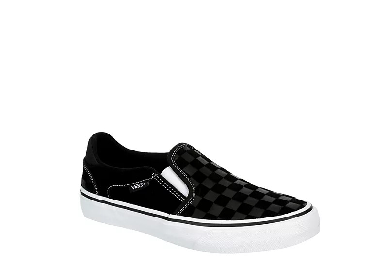 BLACK VANS Womens Asher Slip On Sneaker | Rack Room Shoes