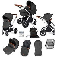 Ickle Bubba Stomp Luxe 2in1 Pushchair Silver/Charcoal Grey/Tan/ Pack Size 1 | Boots.com