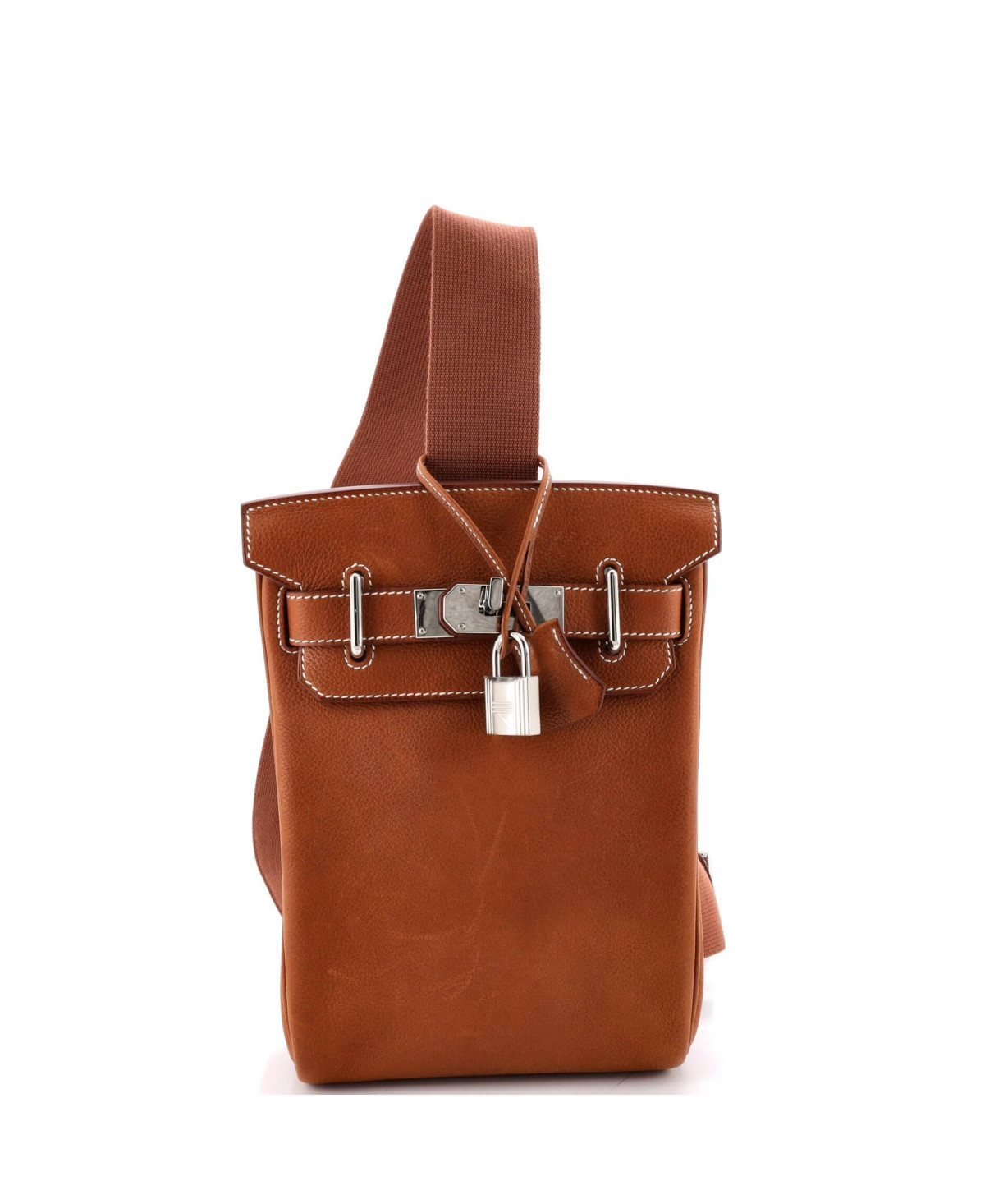 Pre-Owned HERMES Pm Hac a Dos Backpack Barenia Faubourg - Brown | Macy's