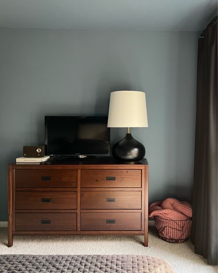 Dark wood dresser on sale on Amazon for cyber week! Also linked other bedroom sources like the basket, shea mcgee book, and curtains  

#LTKsalealert #LTKCyberWeek #LTKhome