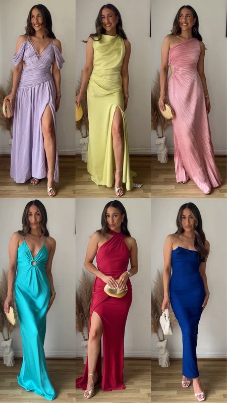 6 New Wedding Guest Dresses 👗😍 All are linked below but the lemon slit dress is OOS it’s code (133629132) and red dress is also OOS the code (134877990) all others are in stock linked below to shop ⬇️

#LTKParties #LTKWedding #LTKStyleTip